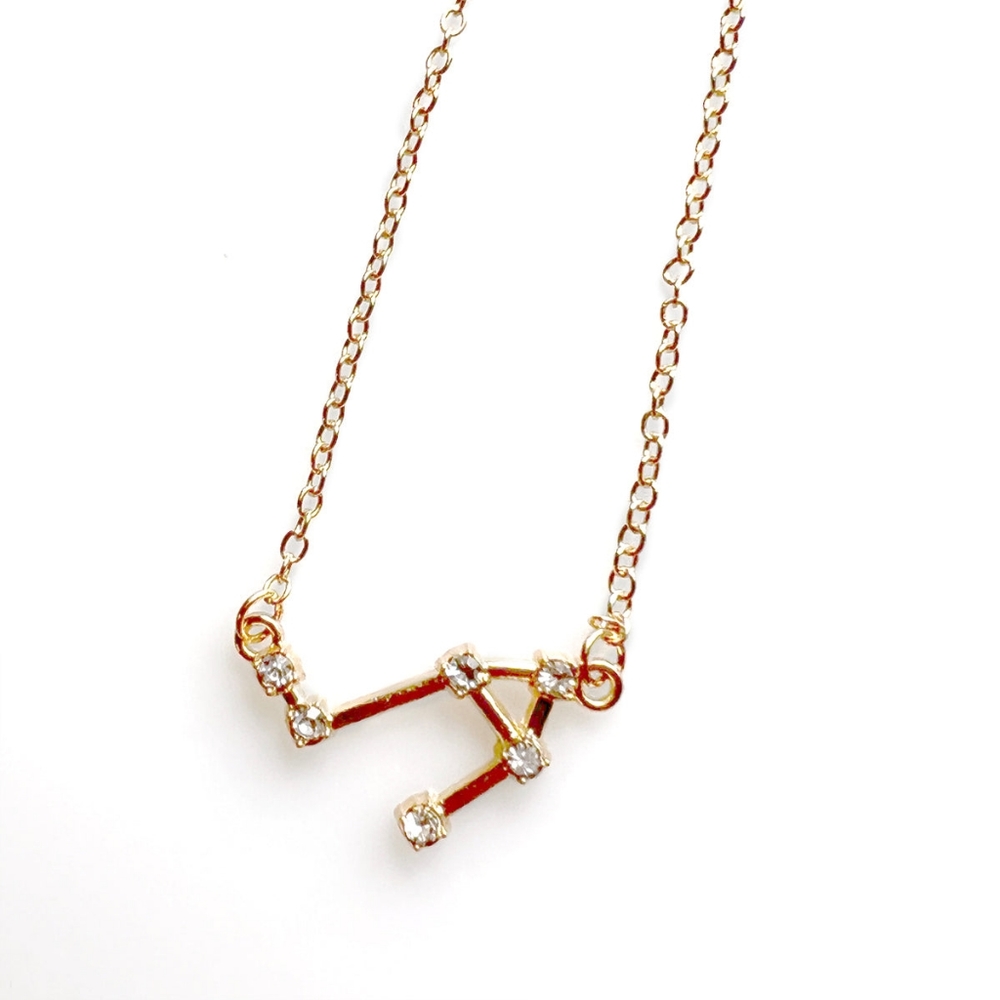 Libra Constellation Gold Necklace